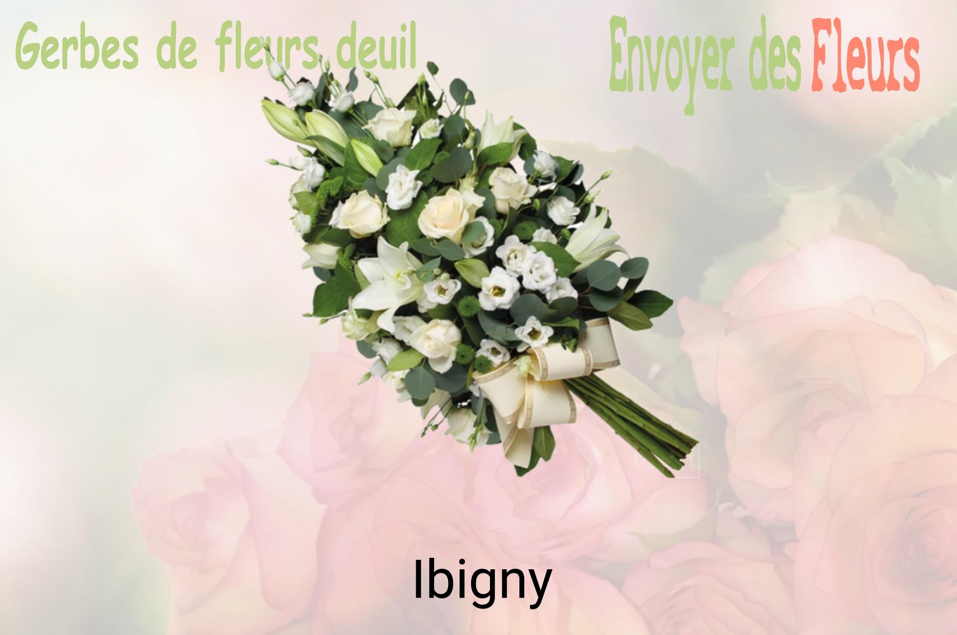 Gerbe de fleurs de deuil livrée à Ibigny